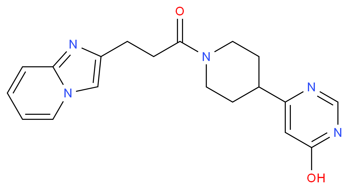 6-[1-(3-imidazo[1,2-a]pyridin-2-ylpropanoyl)piperidin-4-yl]pyrimidin-4-ol_Molecular_structure_CAS_)