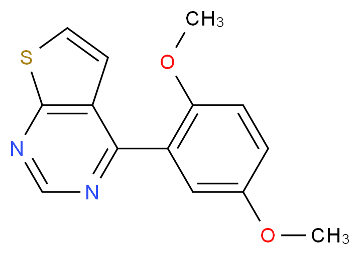 4-(2,5-dimethoxyphenyl)thieno[2,3-d]pyrimidine_Molecular_structure_CAS_)