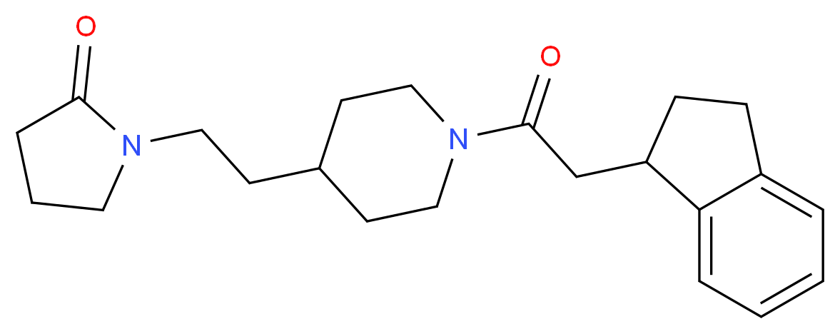 1-{2-[1-(2,3-dihydro-1H-inden-1-ylacetyl)-4-piperidinyl]ethyl}-2-pyrrolidinone_Molecular_structure_CAS_)