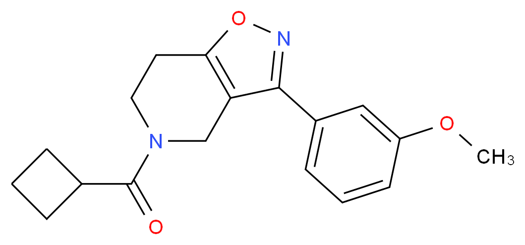 5-(cyclobutylcarbonyl)-3-(3-methoxyphenyl)-4,5,6,7-tetrahydroisoxazolo[4,5-c]pyridine_Molecular_structure_CAS_)