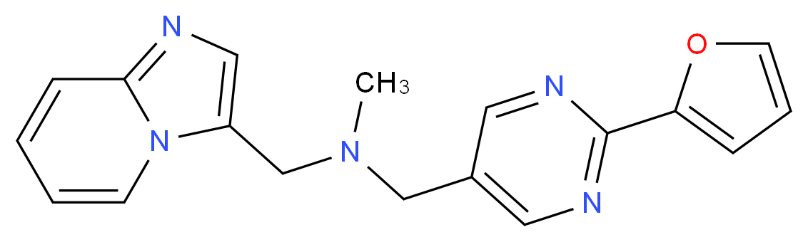 1-[2-(2-furyl)pyrimidin-5-yl]-N-(imidazo[1,2-a]pyridin-3-ylmethyl)-N-methylmethanamine_Molecular_structure_CAS_)