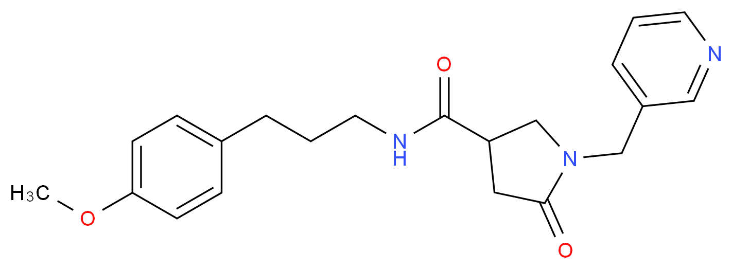 N-[3-(4-methoxyphenyl)propyl]-5-oxo-1-(3-pyridinylmethyl)-3-pyrrolidinecarboxamide_Molecular_structure_CAS_)