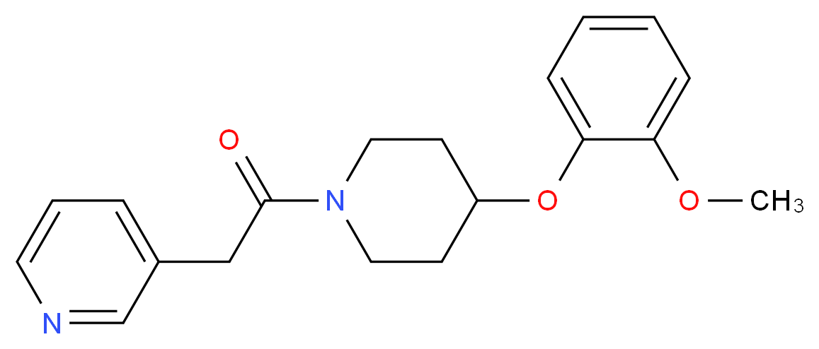 3-{2-[4-(2-methoxyphenoxy)-1-piperidinyl]-2-oxoethyl}pyridine_Molecular_structure_CAS_)