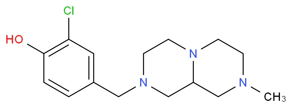 2-chloro-4-[(8-methyloctahydro-2H-pyrazino[1,2-a]pyrazin-2-yl)methyl]phenol_Molecular_structure_CAS_)