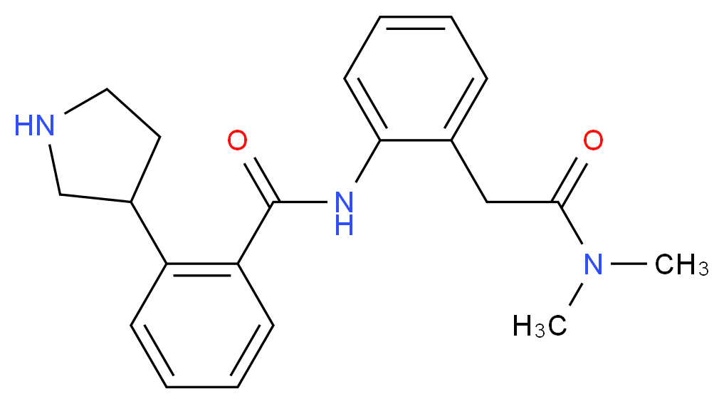 N-{2-[2-(dimethylamino)-2-oxoethyl]phenyl}-2-(3-pyrrolidinyl)benzamide_Molecular_structure_CAS_)