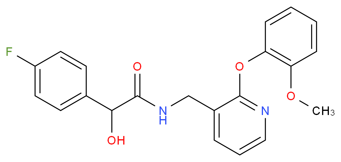 2-(4-fluorophenyl)-2-hydroxy-N-{[2-(2-methoxyphenoxy)pyridin-3-yl]methyl}acetamide_Molecular_structure_CAS_)