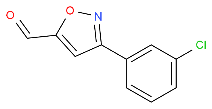 3-(3-Chloro-phenyl)-isoxazole-5-carbaldehyde_Molecular_structure_CAS_869496-60-6)