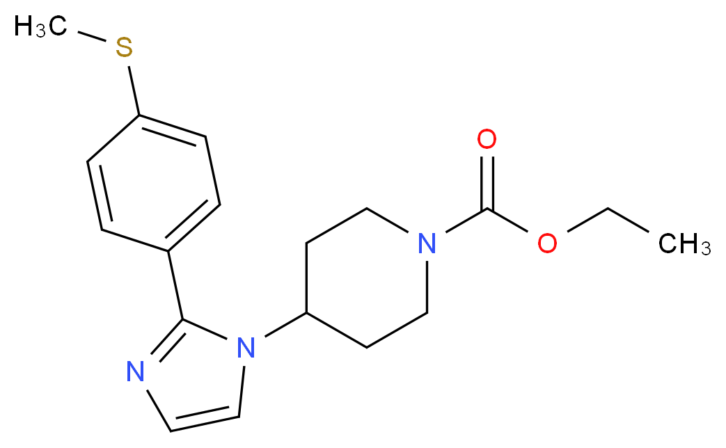 ethyl 4-{2-[4-(methylthio)phenyl]-1H-imidazol-1-yl}piperidine-1-carboxylate_Molecular_structure_CAS_)
