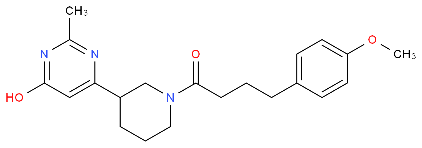 6-{1-[4-(4-methoxyphenyl)butanoyl]-3-piperidinyl}-2-methyl-4-pyrimidinol_Molecular_structure_CAS_)