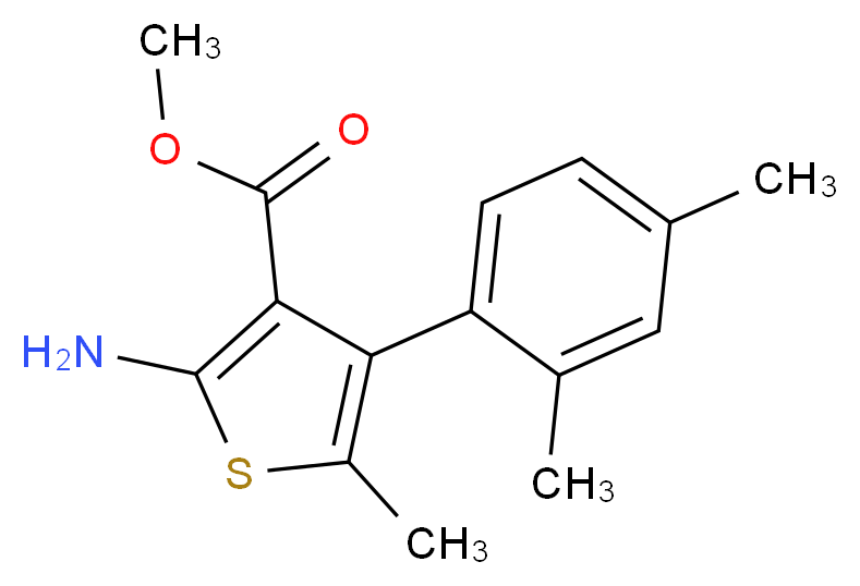 Methyl 2-amino-4-(2,4-dimethylphenyl)-5-methylthiophene-3-carboxylate_Molecular_structure_CAS_351156-17-7)