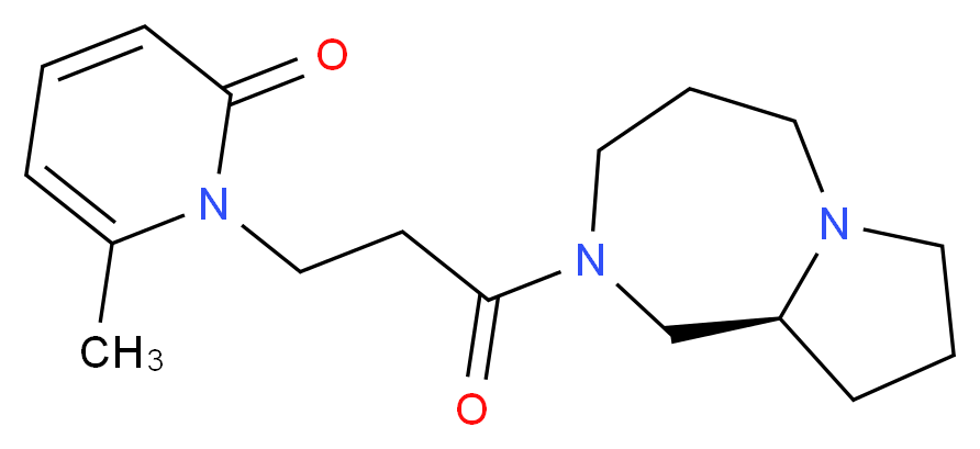 1-{3-[(9aS)-hexahydro-1H-pyrrolo[1,2-a][1,4]diazepin-2(3H)-yl]-3-oxopropyl}-6-methylpyridin-2(1H)-one_Molecular_structure_CAS_)