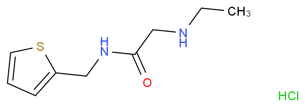 2-(ethylamino)-N-(thien-2-ylmethyl)acetamide hydrochloride_Molecular_structure_CAS_)