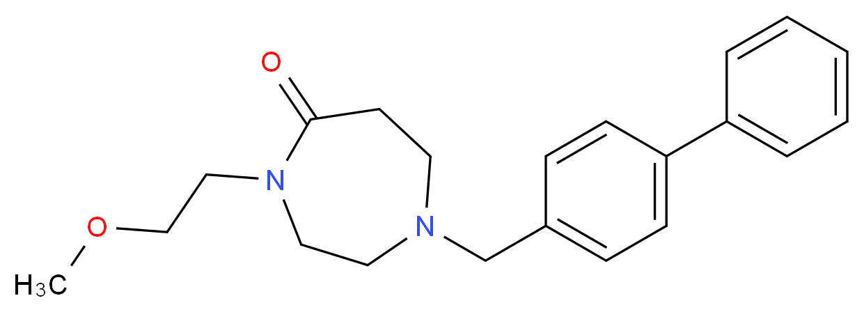 1-(4-biphenylylmethyl)-4-(2-methoxyethyl)-1,4-diazepan-5-one_Molecular_structure_CAS_)