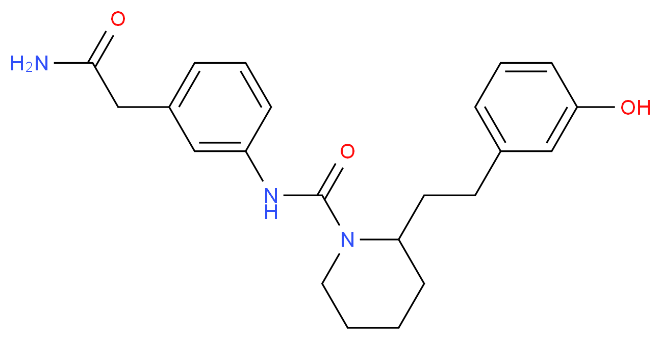 N-[3-(2-amino-2-oxoethyl)phenyl]-2-[2-(3-hydroxyphenyl)ethyl]piperidine-1-carboxamide_Molecular_structure_CAS_)