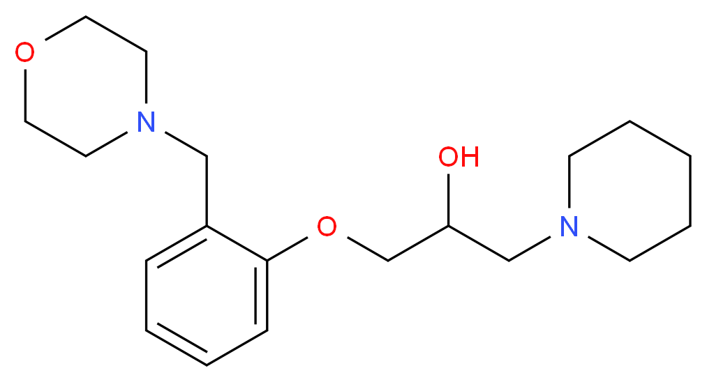 1-[2-(4-morpholinylmethyl)phenoxy]-3-(1-piperidinyl)-2-propanol_Molecular_structure_CAS_)