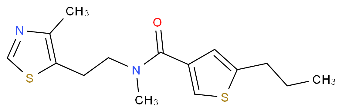 N-methyl-N-[2-(4-methyl-1,3-thiazol-5-yl)ethyl]-5-propyl-3-thiophenecarboxamide_Molecular_structure_CAS_)