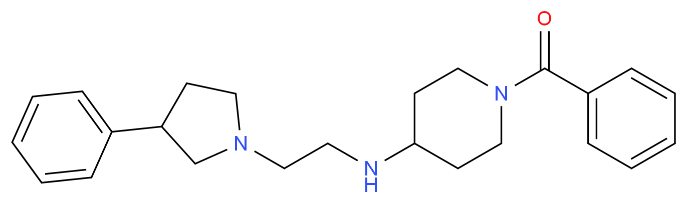 1-benzoyl-N-[2-(3-phenylpyrrolidin-1-yl)ethyl]piperidin-4-amine_Molecular_structure_CAS_)