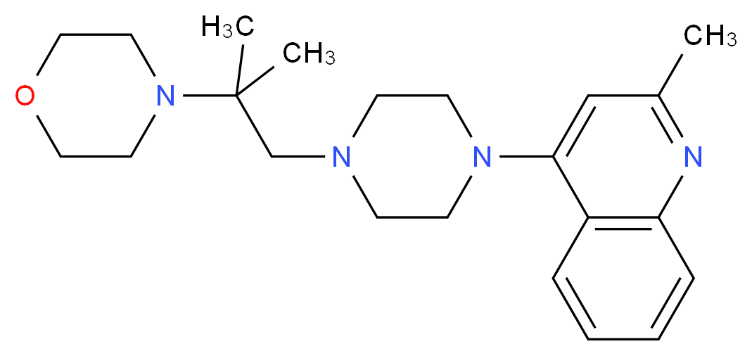 2-methyl-4-[4-(2-methyl-2-morpholin-4-ylpropyl)piperazin-1-yl]quinoline_Molecular_structure_CAS_)