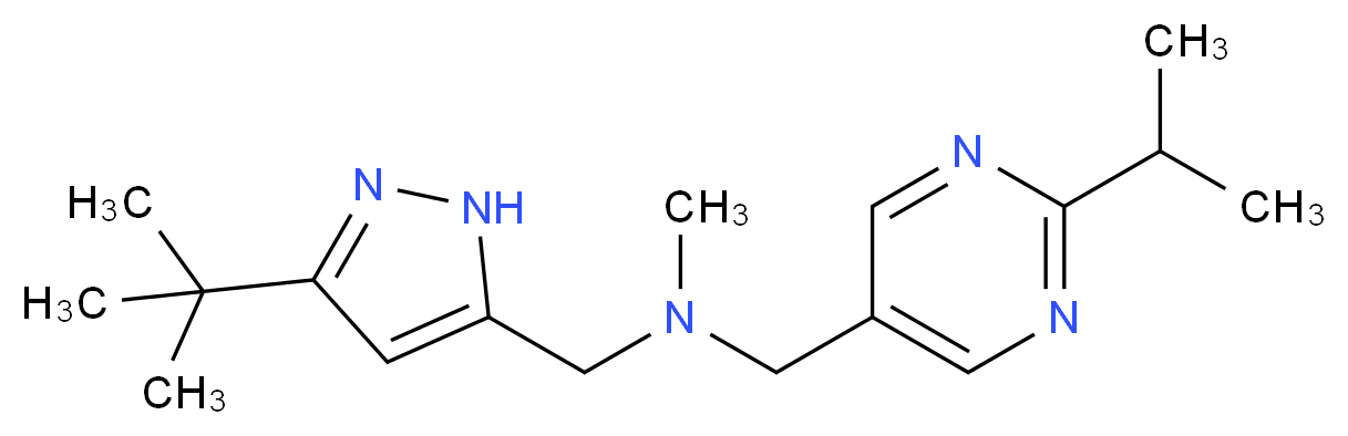 1-(3-tert-butyl-1H-pyrazol-5-yl)-N-[(2-isopropylpyrimidin-5-yl)methyl]-N-methylmethanamine_Molecular_structure_CAS_)