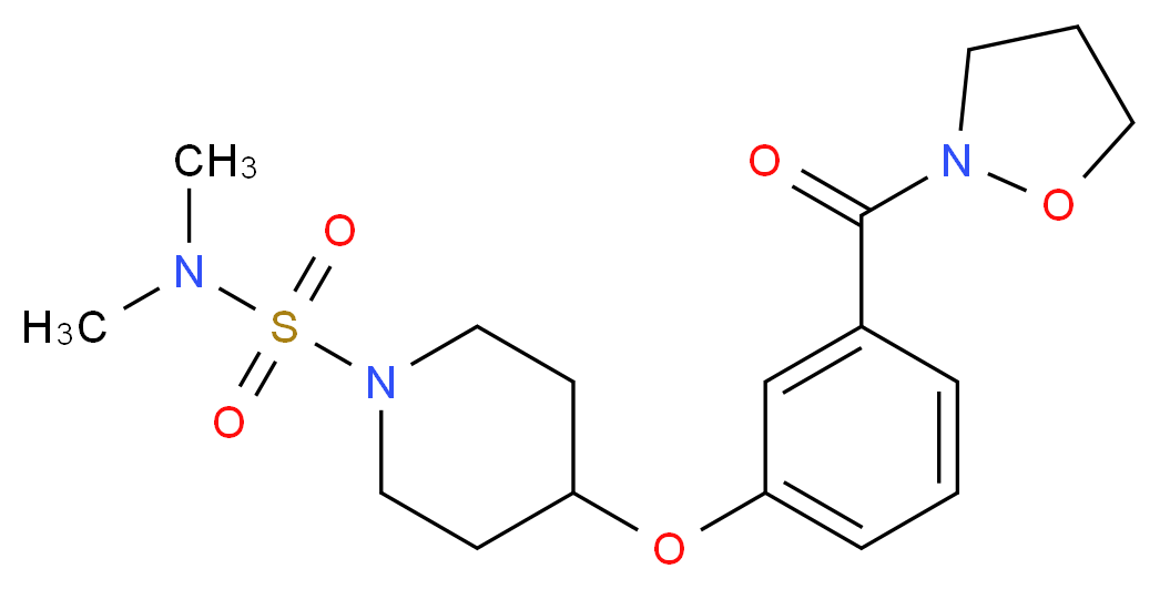 4-[3-(2-isoxazolidinylcarbonyl)phenoxy]-N,N-dimethyl-1-piperidinesulfonamide_Molecular_structure_CAS_)