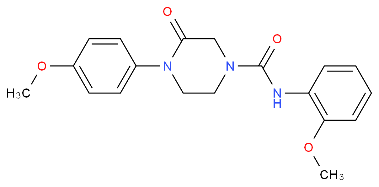 N-(2-methoxyphenyl)-4-(4-methoxyphenyl)-3-oxo-1-piperazinecarboxamide_Molecular_structure_CAS_)