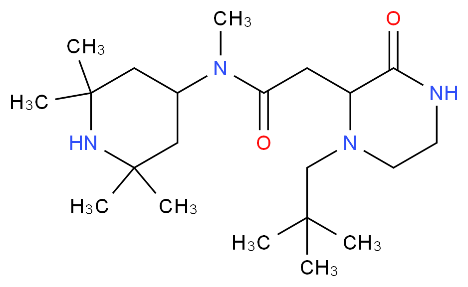 2-[1-(2,2-dimethylpropyl)-3-oxo-2-piperazinyl]-N-methyl-N-(2,2,6,6-tetramethyl-4-piperidinyl)acetamide_Molecular_structure_CAS_)