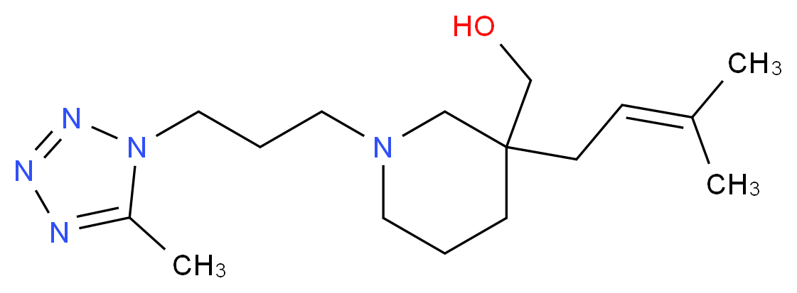 {3-(3-methyl-2-buten-1-yl)-1-[3-(5-methyl-1H-tetrazol-1-yl)propyl]-3-piperidinyl}methanol_Molecular_structure_CAS_)
