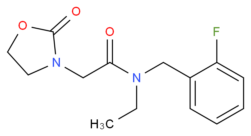 N-ethyl-N-(2-fluorobenzyl)-2-(2-oxo-1,3-oxazolidin-3-yl)acetamide_Molecular_structure_CAS_)