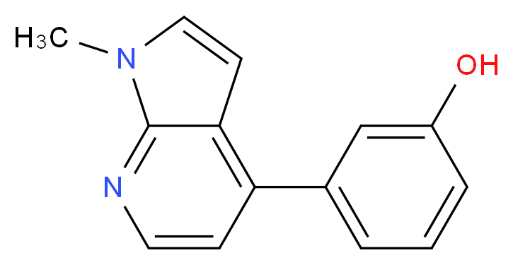 3-(1-methyl-1H-pyrrolo[2,3-b]pyridin-4-yl)phenol_Molecular_structure_CAS_)