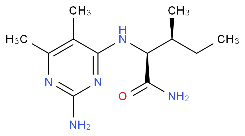 N~2~-(2-amino-5,6-dimethylpyrimidin-4-yl)-L-isoleucinamide_Molecular_structure_CAS_)