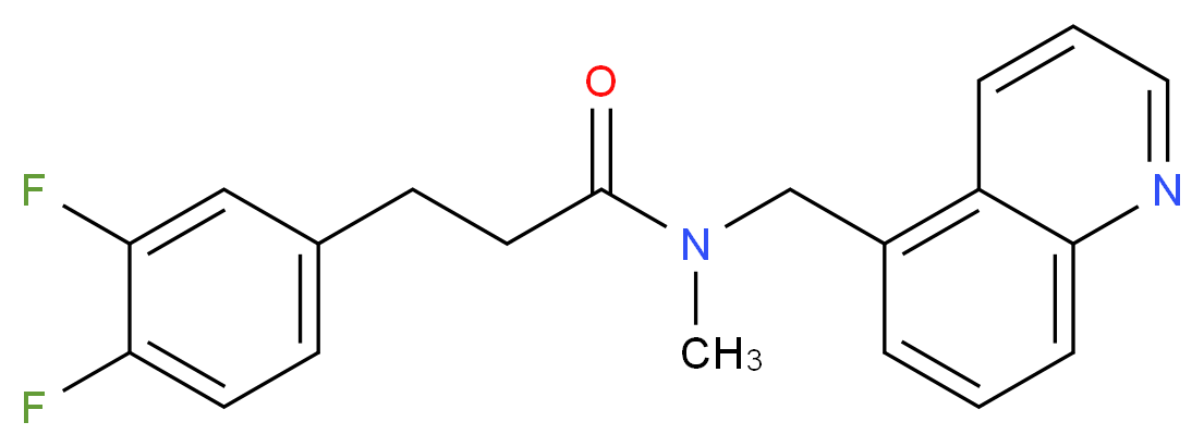 3-(3,4-difluorophenyl)-N-methyl-N-(5-quinolinylmethyl)propanamide_Molecular_structure_CAS_)