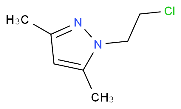 1-(2-chloroethyl)-3,5-dimethyl-1H-pyrazole_Molecular_structure_CAS_)