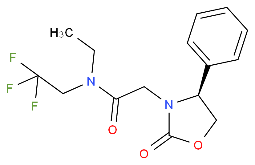 N-ethyl-2-[(4S)-2-oxo-4-phenyl-1,3-oxazolidin-3-yl]-N-(2,2,2-trifluoroethyl)acetamide_Molecular_structure_CAS_)