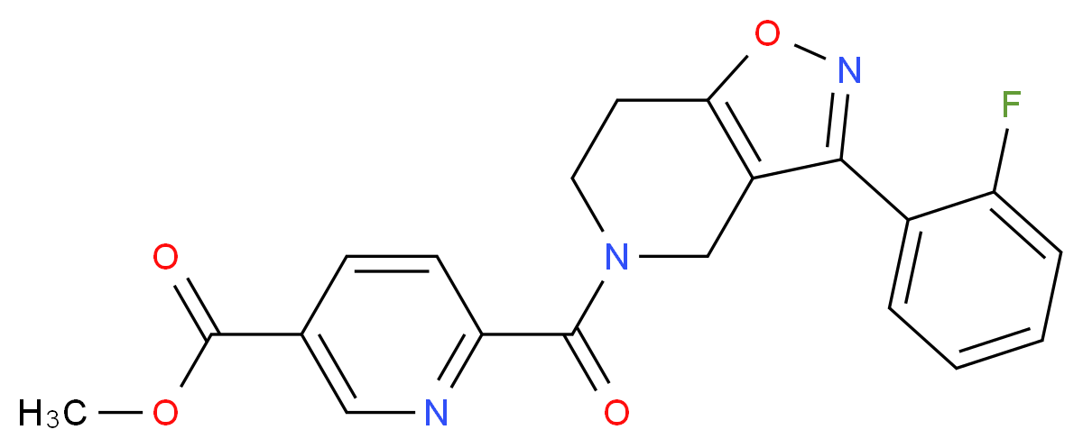 methyl 6-{[3-(2-fluorophenyl)-6,7-dihydroisoxazolo[4,5-c]pyridin-5(4H)-yl]carbonyl}nicotinate_Molecular_structure_CAS_)