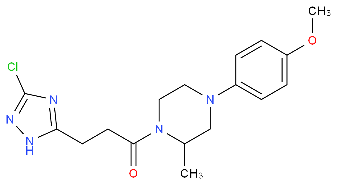 1-[3-(3-chloro-1H-1,2,4-triazol-5-yl)propanoyl]-4-(4-methoxyphenyl)-2-methylpiperazine_Molecular_structure_CAS_)