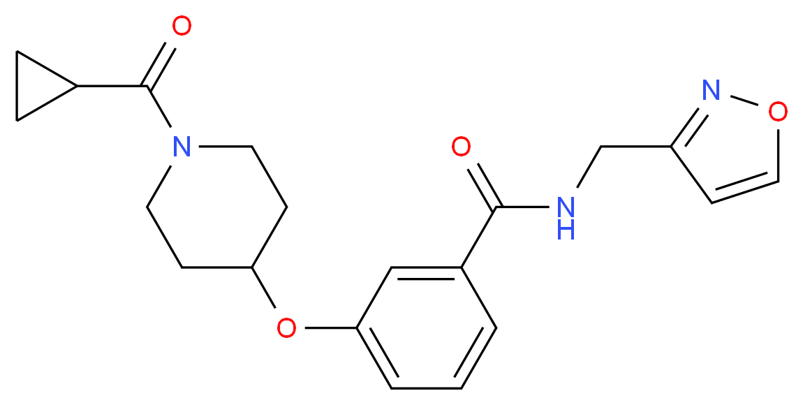 3-{[1-(cyclopropylcarbonyl)-4-piperidinyl]oxy}-N-(3-isoxazolylmethyl)benzamide_Molecular_structure_CAS_)
