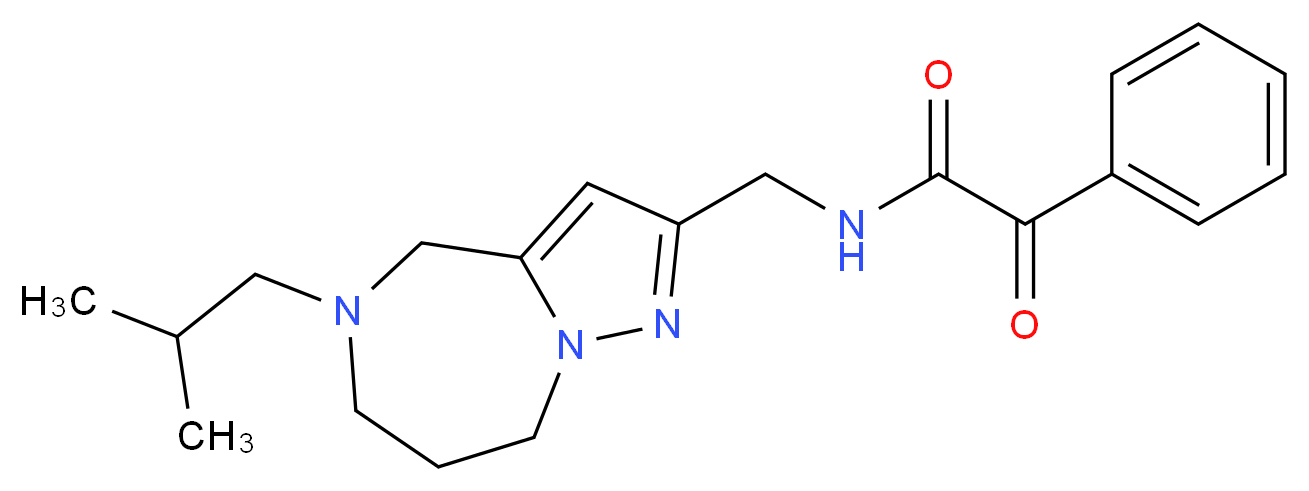 N-[(5-isobutyl-5,6,7,8-tetrahydro-4H-pyrazolo[1,5-a][1,4]diazepin-2-yl)methyl]-2-oxo-2-phenylacetamide_Molecular_structure_CAS_)