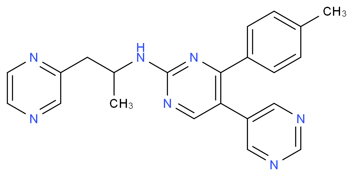 4-(4-methylphenyl)-N-(1-methyl-2-pyrazin-2-ylethyl)-5,5'-bipyrimidin-2-amine_Molecular_structure_CAS_)