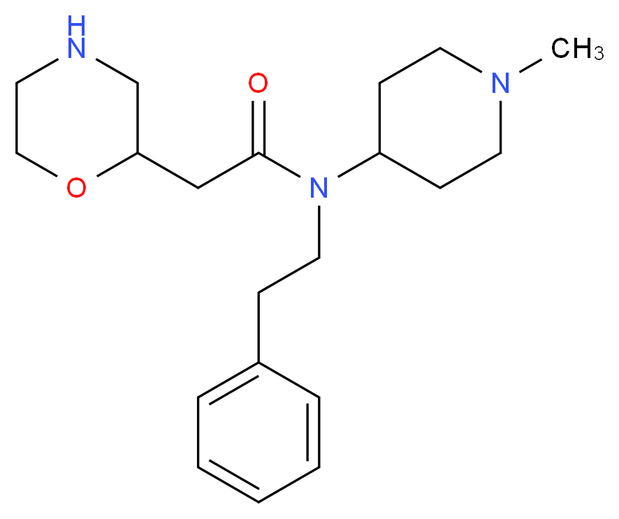 N-(1-methyl-4-piperidinyl)-2-(2-morpholinyl)-N-(2-phenylethyl)acetamide_Molecular_structure_CAS_)