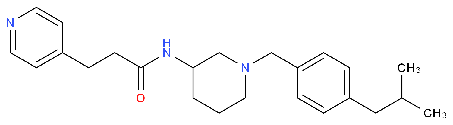 N-[1-(4-isobutylbenzyl)-3-piperidinyl]-3-(4-pyridinyl)propanamide_Molecular_structure_CAS_)