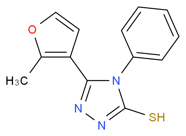 5-(2-methyl-3-furyl)-4-phenyl-4H-1,2,4-triazole-3-thiol_Molecular_structure_CAS_)