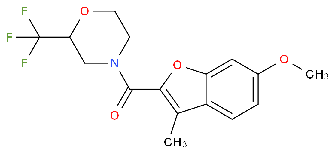 4-[(6-methoxy-3-methyl-1-benzofuran-2-yl)carbonyl]-2-(trifluoromethyl)morpholine_Molecular_structure_CAS_)