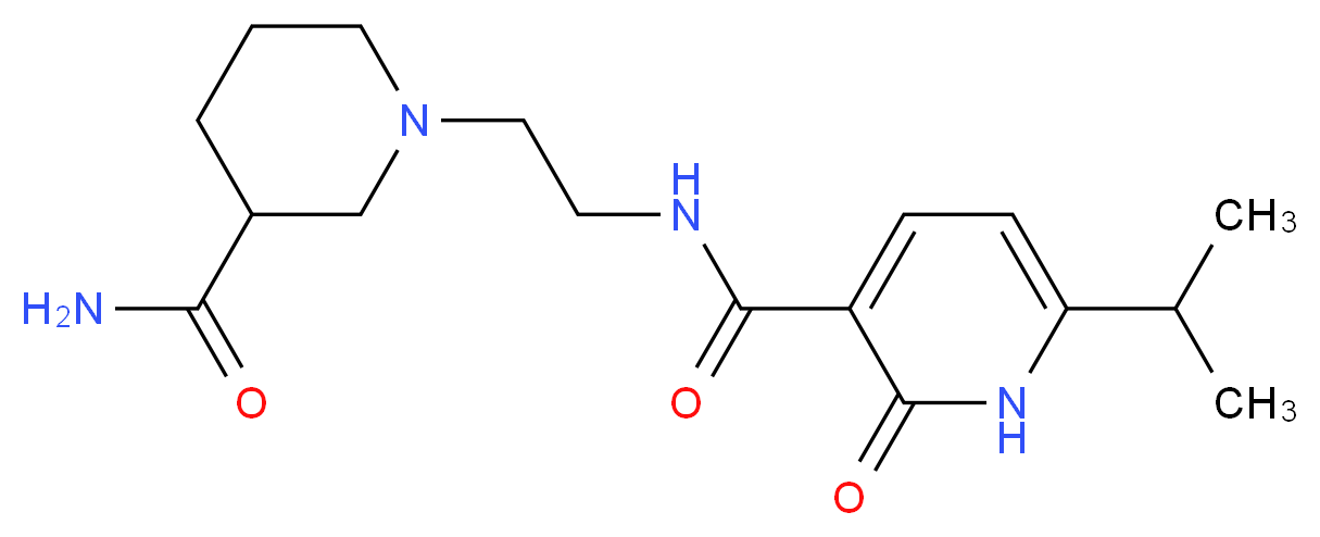 N-{2-[3-(aminocarbonyl)piperidin-1-yl]ethyl}-6-isopropyl-2-oxo-1,2-dihydropyridine-3-carboxamide_Molecular_structure_CAS_)