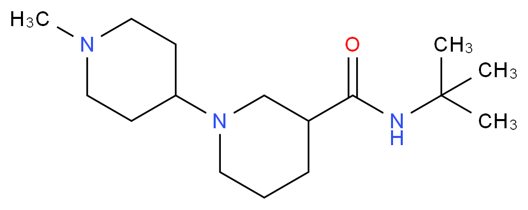 N-(tert-butyl)-1'-methyl-1,4'-bipiperidine-3-carboxamide_Molecular_structure_CAS_)