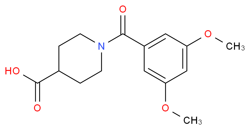 1-(3,5-dimethoxybenzoyl)piperidine-4-carboxylic acid_Molecular_structure_CAS_352340-66-0)