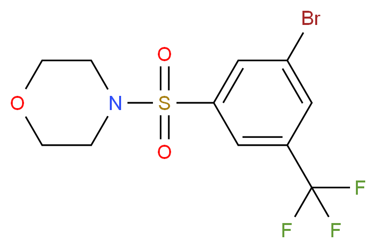 4-((3-Bromo-5-(trifluoromethyl)phenyl)sulfonyl)morpholine_Molecular_structure_CAS_951884-77-8)