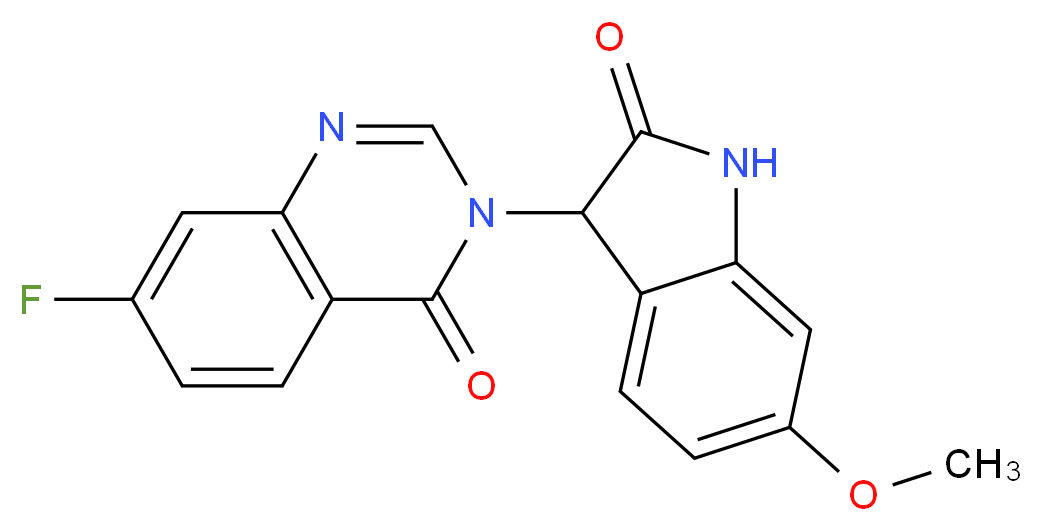 7-fluoro-3-(6-methoxy-2-oxo-2,3-dihydro-1H-indol-3-yl)quinazolin-4(3H)-one_Molecular_structure_CAS_)