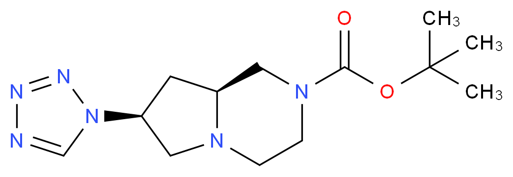 tert-butyl (7S,8aS)-7-(1H-tetrazol-1-yl)hexahydropyrrolo[1,2-a]pyrazine-2(1H)-carboxylate_Molecular_structure_CAS_)