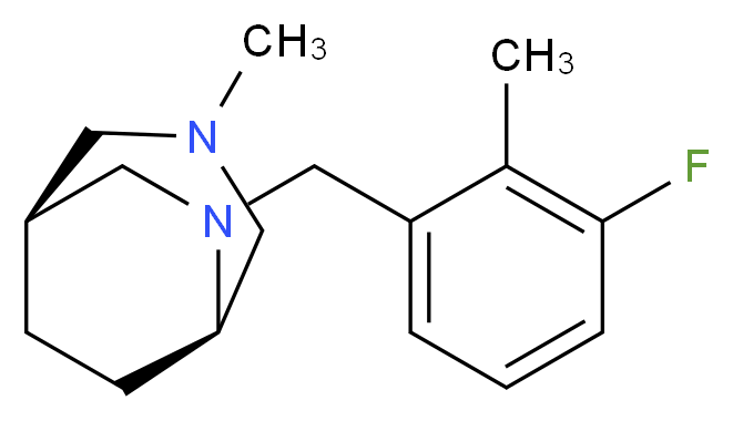 (1S*,5R*)-6-(3-fluoro-2-methylbenzyl)-3-methyl-3,6-diazabicyclo[3.2.2]nonane_Molecular_structure_CAS_)