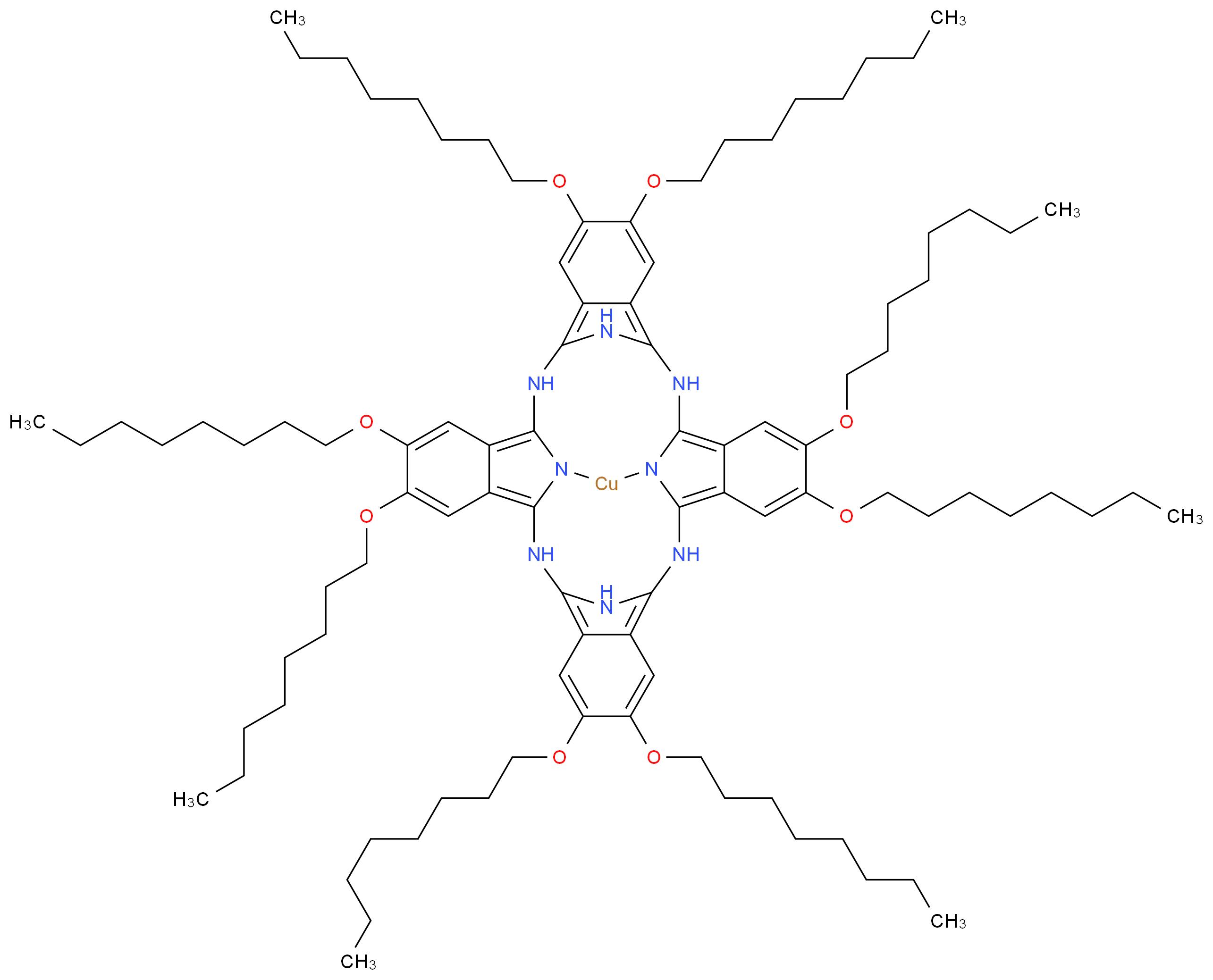 Copper(II) 2,3,9,10,16,17,23,24-octakis(octyloxy)-29H,31H-phthalocyanine_Molecular_structure_CAS_119495-09-9)